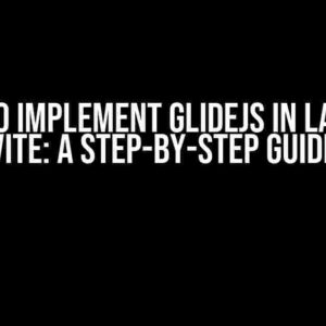 How to Implement GlideJS in Laravel Vite: A Step-by-Step Guide