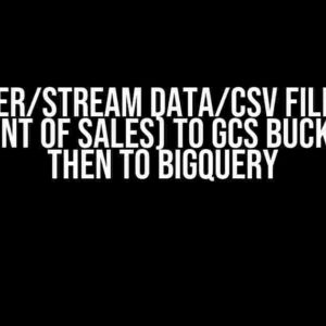 Transfer/Stream Data/CSV Files from POS (Point of Sales) to GCS Buckets and then to BigQuery