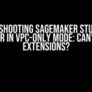 Troubleshooting SageMaker Studio Code Editor in VPC-only Mode: Can’t Use Extensions?