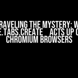 Unraveling the Mystery: Why `chrome.tabs.create` Acts Up on Mobile Chromium Browsers